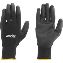 LUVA POLIESTER/PU PRETA TAM.10 VONDER