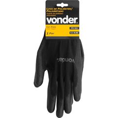 LUVA POLIESTER/PU PRETA TAM.10 VONDER