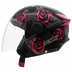 CAPACETE NEW LIBERTY THREE FLOWERS BRILHO T.58