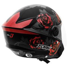 CAPACETE NEW LIBERTY THREE FLOWERS FOSCO