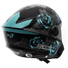 CAPACETE NEW LIBERTY THREE FLOWERS FOSCO