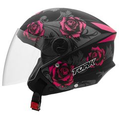 CAPACETE NEW LIBERTY THREE FLOWERS FOSCO