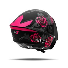 CAPACETE NEW LIBERTY THREE FLOWERS FOSCO