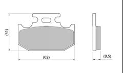 PASTILHA FREIO TRAS LANDER /FAZER 250 /CROSSER 150