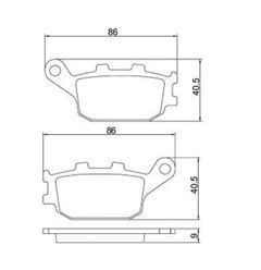 PASTILHA CERAMICA TRAS CB 300R C/ABS / MT 07 14>16