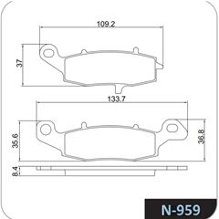PASTILHA CERAMICA V-STROM DL650 04>18