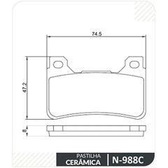 PASTILHA CERAMICA CBR 1000 / CBR 600RR/ VRF 800