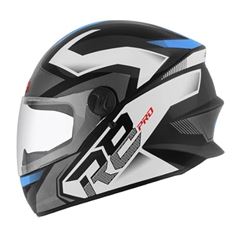 CAPACETE R8 PRO FOSCO PRETO/AZUL TAM.58