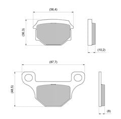 PASTILHA FREIO DIANT INTRUDER 125 02>