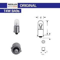LAMPADA PAINEL LONGA 4W 69 12V BASE FERRO NEOLUX