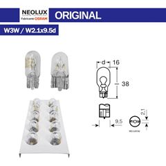 LAMPADA BASE VIDRO GRANDE 12V 3W PAINEL NEOLUX