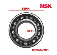 ROLAMENTO NSK 6205UC3 - 25X52X15