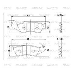PASTILHA FREIO DIANTEIRA TORNADO 250 01> BIZ 125