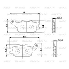 PASTILHA FREIO TRASEIRA CB 300 R ABS 09>
