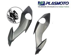 CARENAGEM LATERAL FAROL FAN 160 23 PRATA IRON NALI