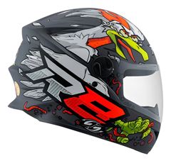 CAPACETE R8 ROCKET CHICKEN FOSCO T-58