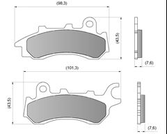 PASTILHA FREIO DIANT C/CBS TITAN 160 18>