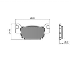PASTILHA FREIO TRASEIRA SH 300I 16> /PCX / ADV 150