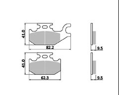 PASTILHA FREIO CERAMICA YAMAHA YFM 400 F 00>08