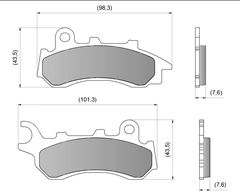 PASTILHA FREIO DIANT C/CBS BIZ 125 18>24