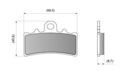 PASTILHA FREIO DIANT BMW G 310 R/GS 18>