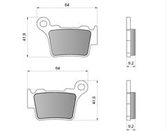 PASTILHA FREIO TRAS KTM EXC 125/200 2004