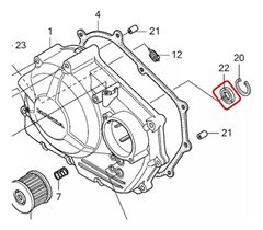 RETENTOR PEDAL CAMBIO TWISTER 300 23> / CRF 250F