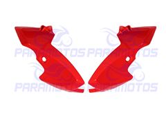 CARENAGEM LATERAL FAROL VERMELHO FACTOR 150 16 17