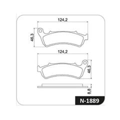PASTILHA FREIO DIANTEIRA HAOJUE DK 150 DK 160