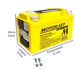 BATERIA AGM QUADFLEX MBTZ 10S 8,6AH HORNET CB 500