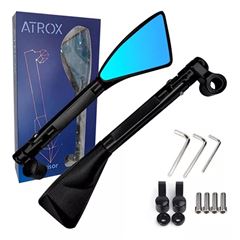 RETROVISOR ESPORTIVO LENTE AZUL PRETO 