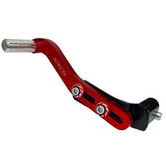 PEDAL CAMBIO C/REGULAGEM PRATA/VERMELHO