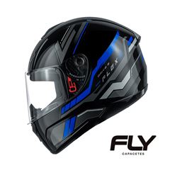CAPACETE DRIVE 2 HG FLEX PRETO/AZUL - TAM.60