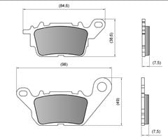 PASTILHA FREIO DIANT NMAX 160 C/ABS 17> /FLUO 23>