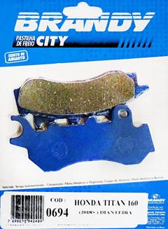 PASTILHA FREIO DIANTEIRA TITAN 160 18>