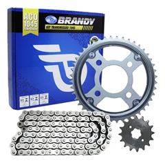 KIT RELACAO C/CORRENTE TITAN 160 / FAN 160  BRANDY