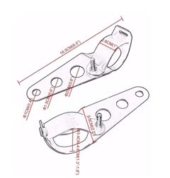 SUPORTE FAROL MOBILETE PAR (CROMADO)