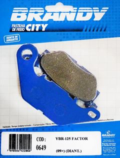PASTILHA FREIO DIANTEIRA YBR 125 FACTOR 09>