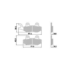 PASTILHA FREIO DIANT STX 200 MONTARD V BLADE 250