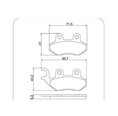 PASTILHA FREIO DIANTEIRA DAFRA CITYCOM 300I >18 