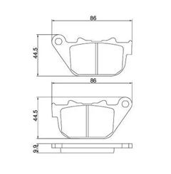 PASTILHA FREIO TRAS HARLEY XL 883/ NIGHTSTER