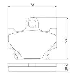 PASTILHA FREIO DIANT RDZ 125/135 83>92 /RX 180