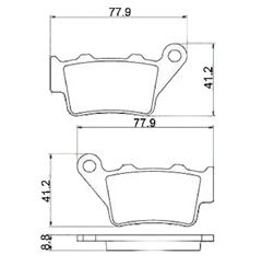 PASTILHA FREIO TRAS G 310/CB 500 97>/ BMW F800/KTM