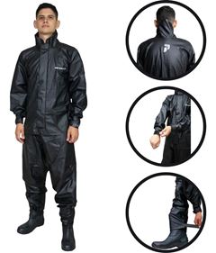 CONJUNTO CHUVA PVC PIONEIRA - POP GOLA PRETO XG