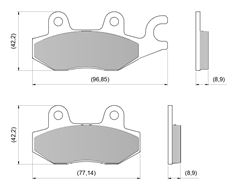 PASTILHA FREIO DIANT CB 300 09> S/ABS TWISTER 01>
