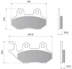 PASTILHA FREIO DIANT / TRAS  DAFRA CITYCOM 300I 