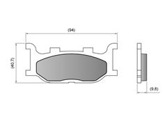 PASTILHA FREIO DIANTEIRA YAMAHA XJ6 600 / MT 07