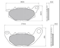 PASTILHA FREIO DIANTEIRO MT 03 / R3 15