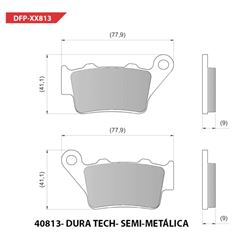 PASTILHA FREIO TRAS. KTM 125 / 200 / 250 / 333