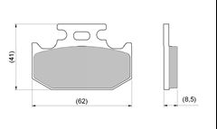 PASTILHA FREIO CERAMICA TRAS. FAZER / LANDER 250